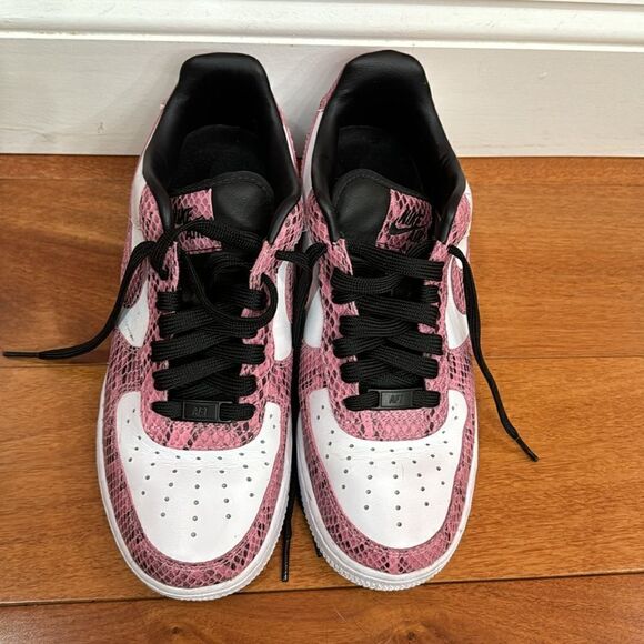 Nike Air Force 1 by You ID Snakeskin Pink white White Black size 7 - Picture 3 of 8